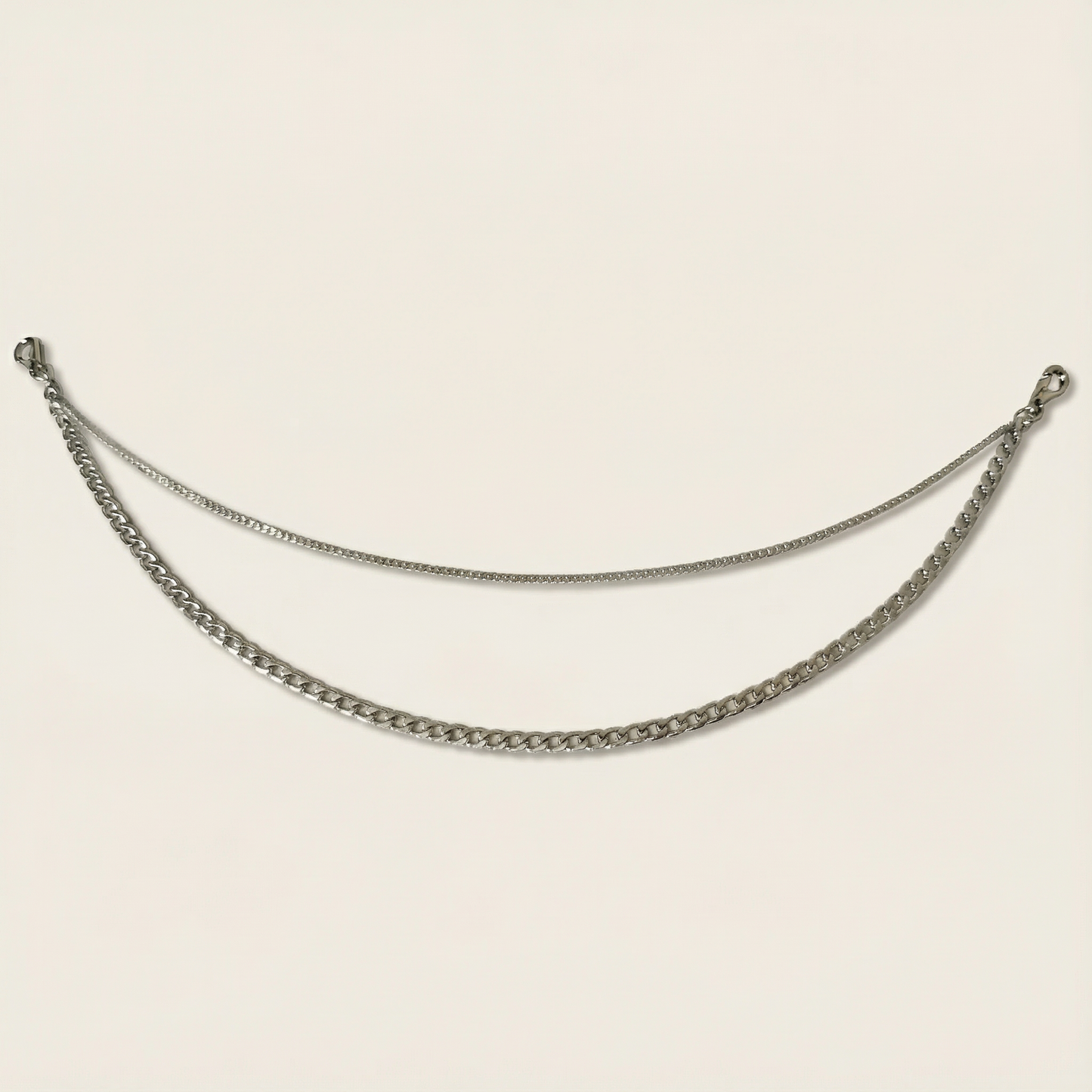 Sterling Silver Double Chain